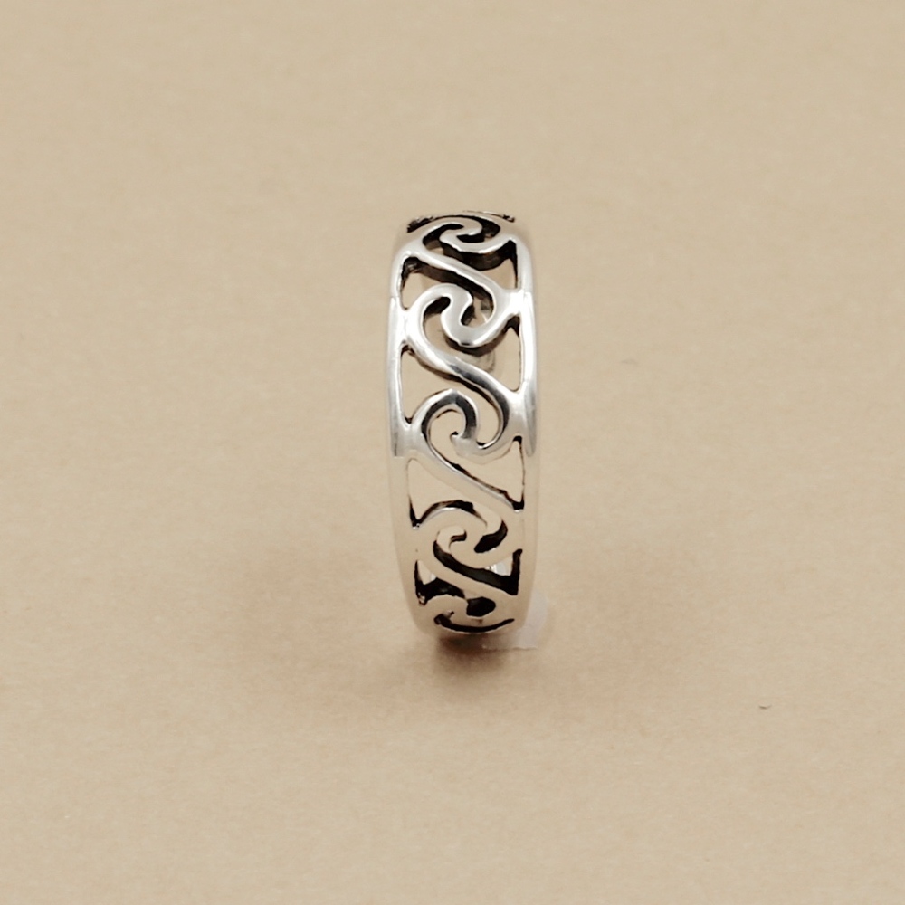 Swirl Wave Toe Ring 925 Sterling Silver - Picture 4 of 4